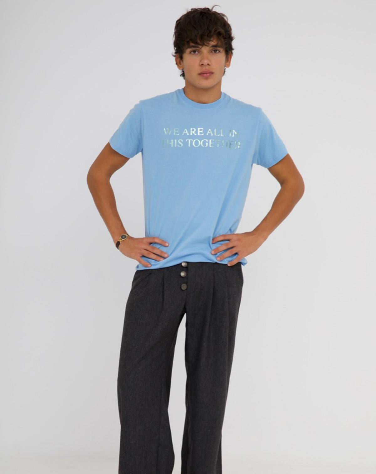 "We are all in this together" t-shirt in Blue